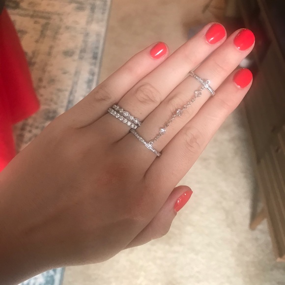 henri bendel Jewelry - Henri Bendel Double Chain Ring - Size 9